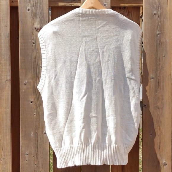 FUN Vintage Sweater Vest Men's Medium Charlie Brown Chevron Vibe LUMIERE - Picture 3 of 4